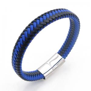 Stainless Steel Leather Bracelet - KB212180-JZ