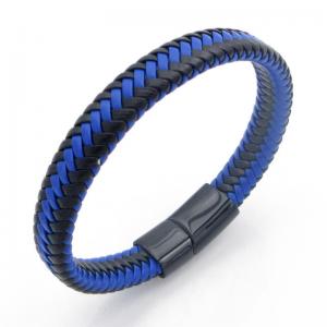 Stainless Steel Leather Bracelet - KB212183-JZ