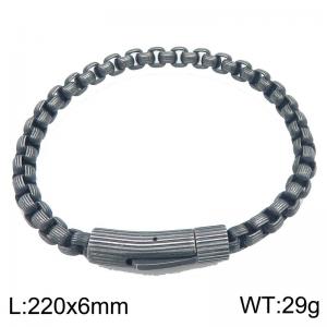 SS Oxidized Bracelet - KB212472-ZGM