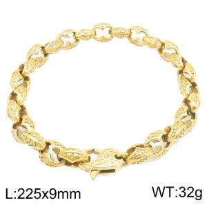 Stainless Steel Gold-plating Bracelet - KB212543-KJX