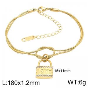 Stainless Steel Stone Bracelet - KB212676-Z