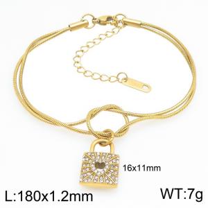 Stainless Steel Stone Bracelet - KB212678-Z