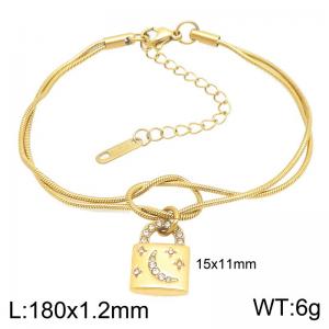 Stainless Steel Stone Bracelet - KB212686-Z