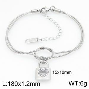 Stainless Steel Stone Bracelet - KB212689-Z