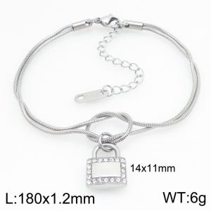 Stainless Steel Stone Bracelet - KB212693-Z