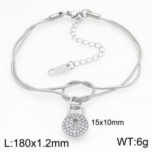 Stainless Steel Stone Bracelet - KB212697-Z