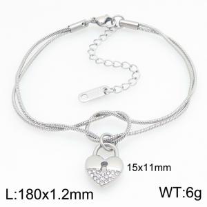 Stainless Steel Stone Bracelet - KB212703-Z
