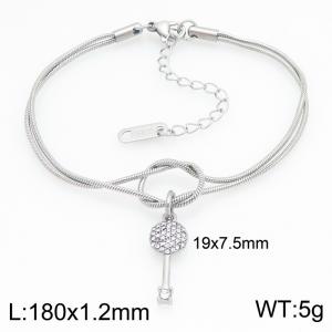 Stainless Steel Stone Bracelet - KB212704-Z