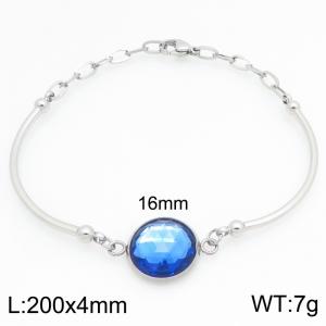 Stainless Steel Stone Bracelet - KB212716-Z