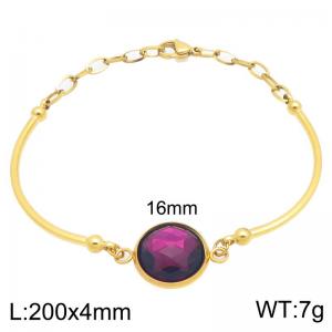 Stainless Steel Stone Bracelet - KB212719-Z