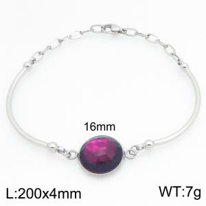 Stainless Steel Stone Bracelet - KB212720-Z