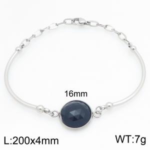 Stainless Steel Stone Bracelet - KB212722-Z
