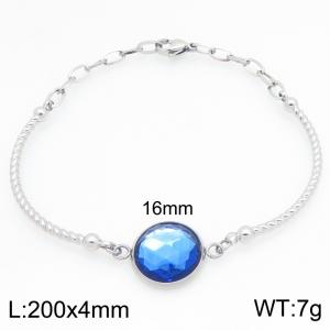 Stainless Steel Stone Bracelet - KB212726-Z