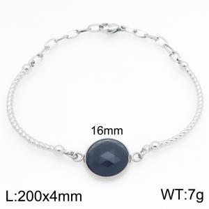 Stainless Steel Stone Bracelet - KB212732-Z