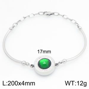 Stainless Steel Stone Bracelet - KB212736-Z