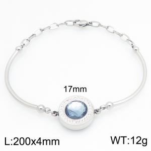 Stainless Steel Stone Bracelet - KB212738-Z