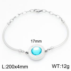 Stainless Steel Stone Bracelet - KB212740-Z