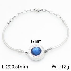Stainless Steel Stone Bracelet - KB212746-Z