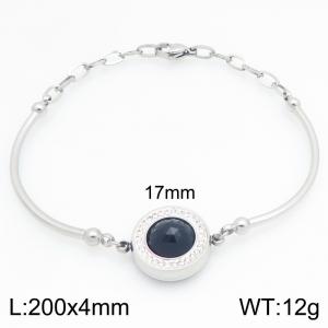 Stainless Steel Stone Bracelet - KB212748-Z