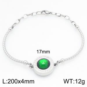 Stainless Steel Stone Bracelet - KB212752-Z