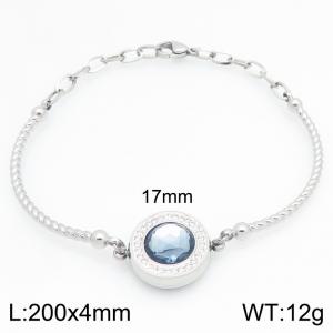 Stainless Steel Stone Bracelet - KB212754-Z