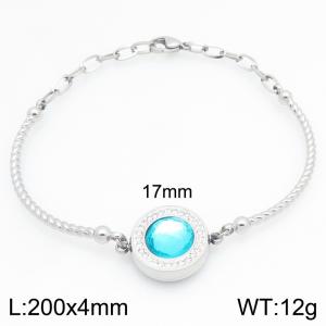 Stainless Steel Stone Bracelet - KB212756-Z