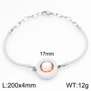 Stainless Steel Stone Bracelet - KB212758-Z