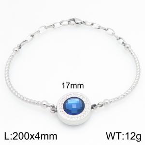 Stainless Steel Stone Bracelet - KB212762-Z