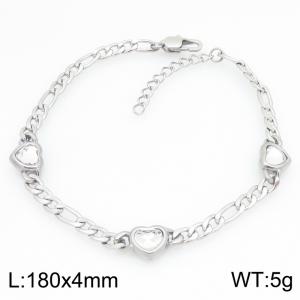 Stainless Steel Stone Bracelet - KB212822-KFC