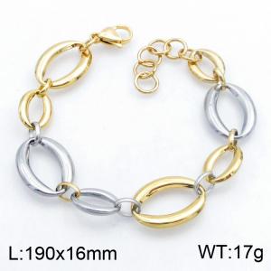 Stainless Steel Gold-plating Bracelet - KB213026-SP