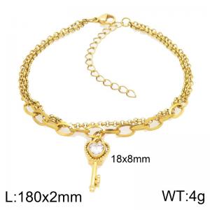 Stainless Steel Gold-plating Bracelet - KB213038-Z