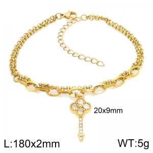 Stainless Steel Gold-plating Bracelet - KB213039-Z