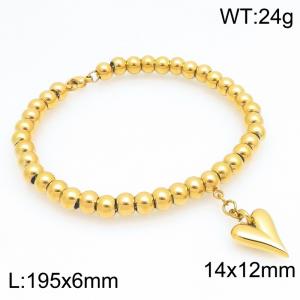 Stainless Steel Gold-plating Bracelet - KB213130-Z