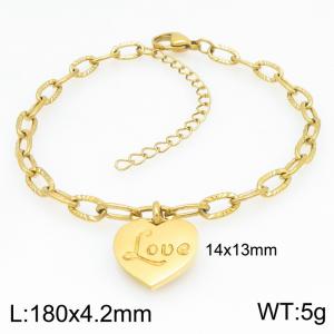 Stainless Steel Gold-plating Bracelet - KB213152-Z