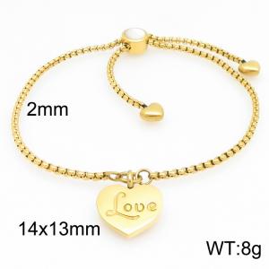 Stainless Steel Gold-plating Bracelet - KB213154-Z