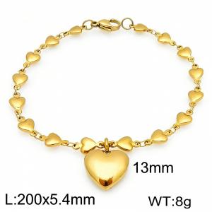 Stainless Steel Gold-plating Bracelet - KB213160-Z