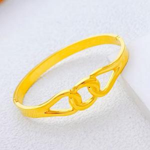 Stainless Steel Gold-plating Bangle - KB213378-SXSJ