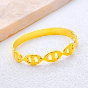 Stainless Steel Gold-plating Bangle - KB213382-SXSJ