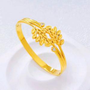 Stainless Steel Gold-plating Bangle - KB213385-SXSJ