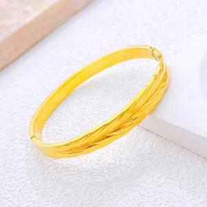 Stainless Steel Gold-plating Bangle - KB213386-SXSJ