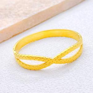 Stainless Steel Gold-plating Bangle - KB213390-SXSJ