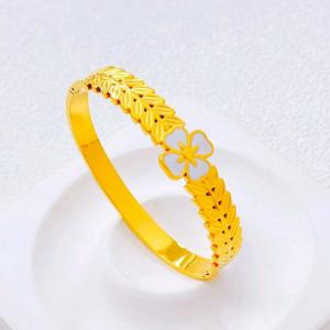 Stainless Steel Gold-plating Bangle - KB213391-SXSJ