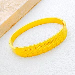 Stainless Steel Gold-plating Bangle - KB213393-SXSJ