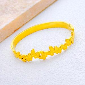 Stainless Steel Gold-plating Bangle - KB213395-SXSJ