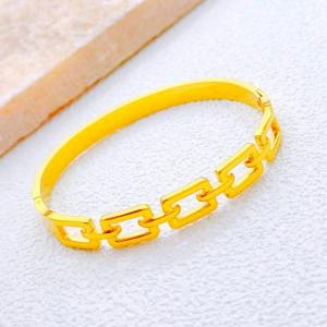 Stainless Steel Gold-plating Bangle - KB213404-SXSJ