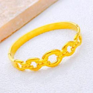 Stainless Steel Gold-plating Bangle - KB213406-SXSJ