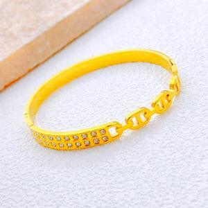 Stainless Steel Gold-plating Bangle - KB213408-SXSJ
