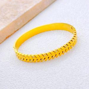 Stainless Steel Gold-plating Bangle - KB213424-SXSJ