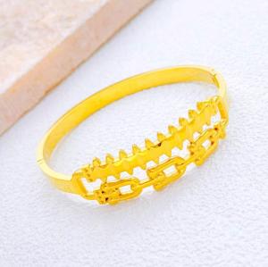 Stainless Steel Gold-plating Bangle - KB213426-SXSJ