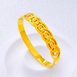 Stainless Steel Gold-plating Bangle - KB213428-SXSJ